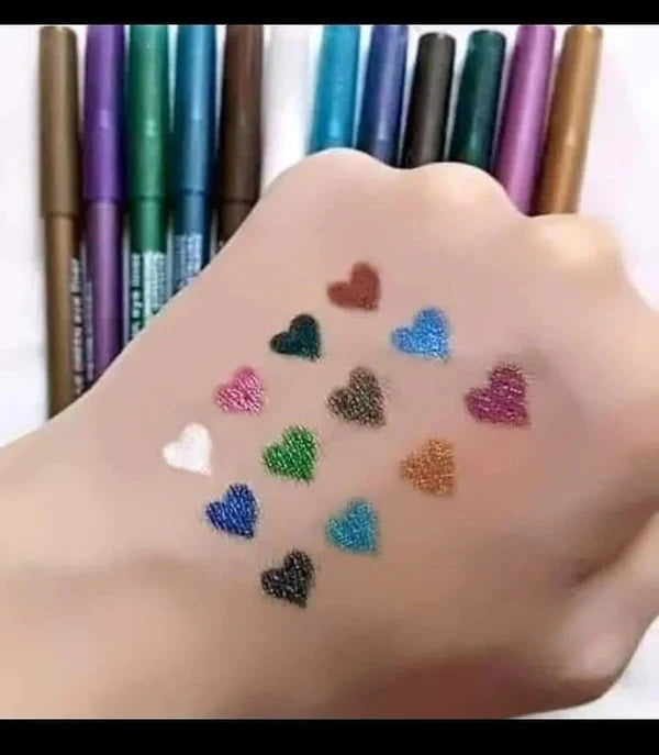 Glitter Eye And Lip Liner Pack Of 12