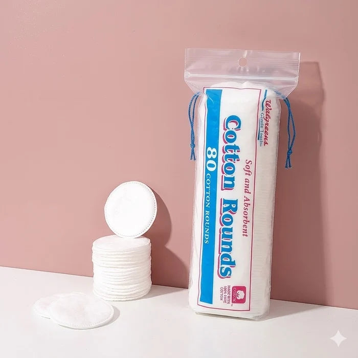 Walgreens Soft and Absorbent Cotton Rounds | 80 Count