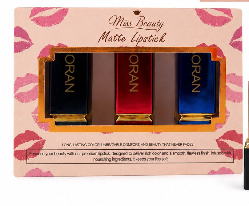 Miss Beauty Matte Lipstick Pack of 3 - Long-Lasting, Bold Color - image 3