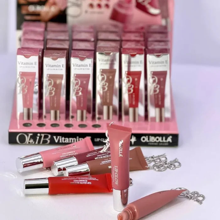 OLIBOLLA Vitamin E Lip Glow Butter – Tinted Lip Balm for Soft, Smooth & Glossy Lips