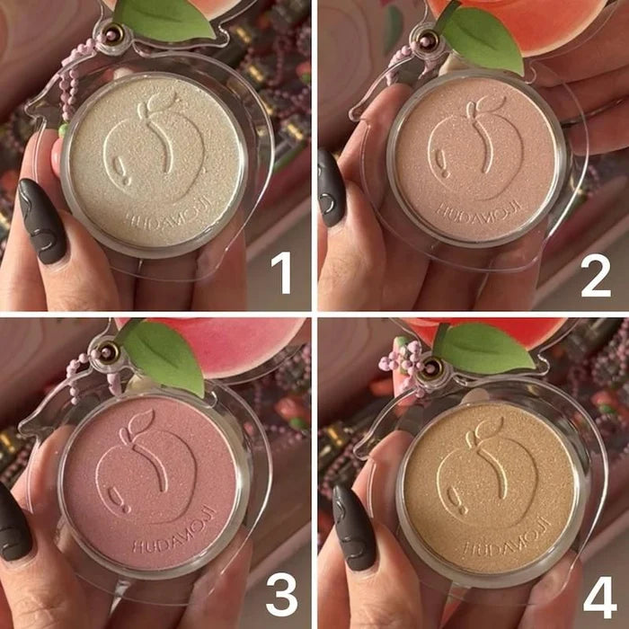 HUDA MOJI Peach-Themed Keychain Blusher & Highlighter