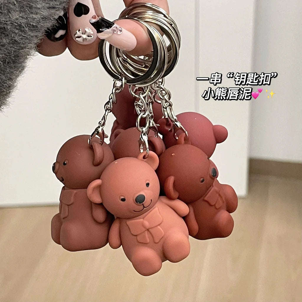 Mocuallure New Bear Keychain Style Trendy LIP GLOSS MATTE MAKE UP YOUR LIPS