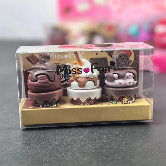 Miss Fon 3 Pcs Ice Cream Lip Gloss Set | Cute Ice Cream Shape Lip Gloss Collection