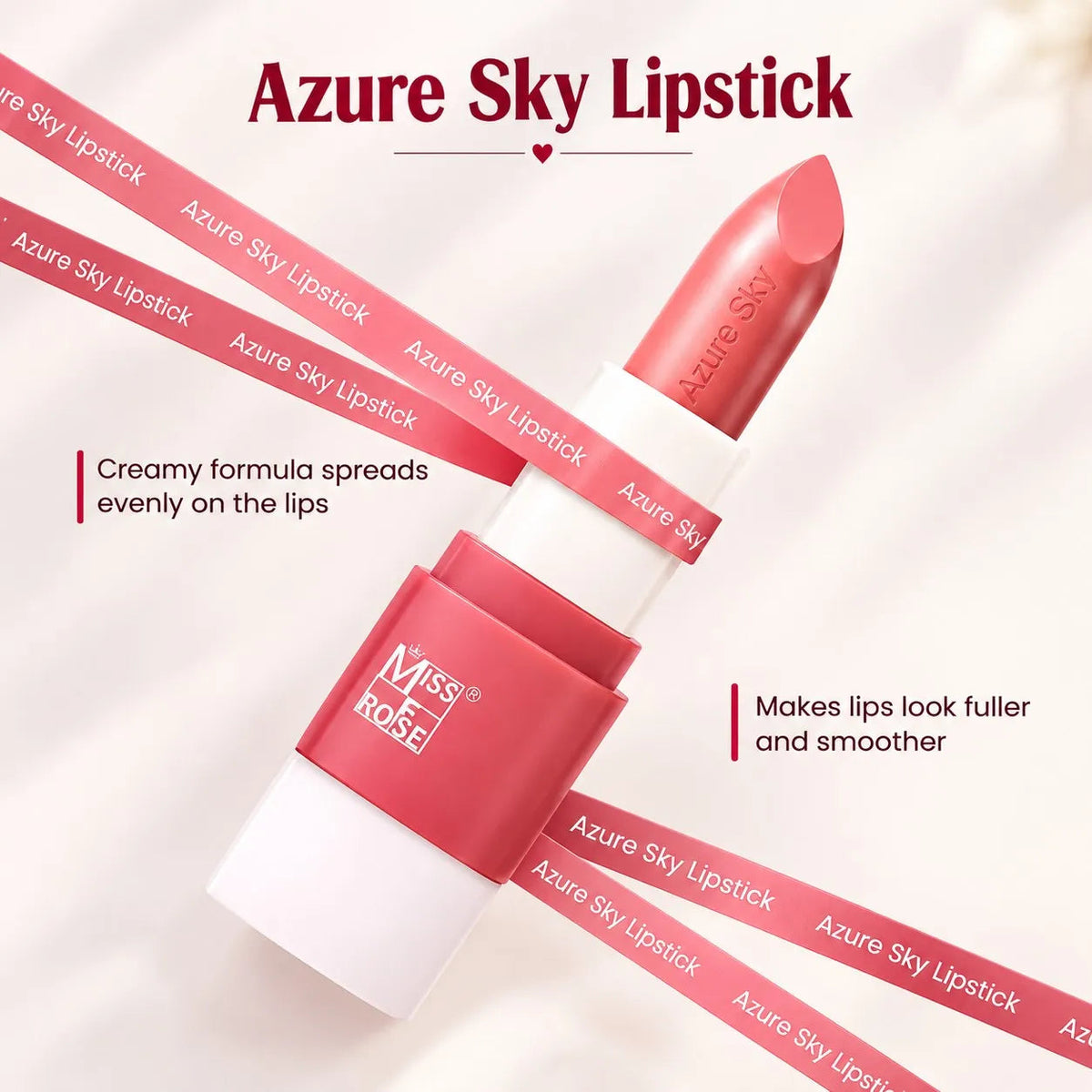 Miss Rose Azure Sky & Vermilion Lipstick - image 12