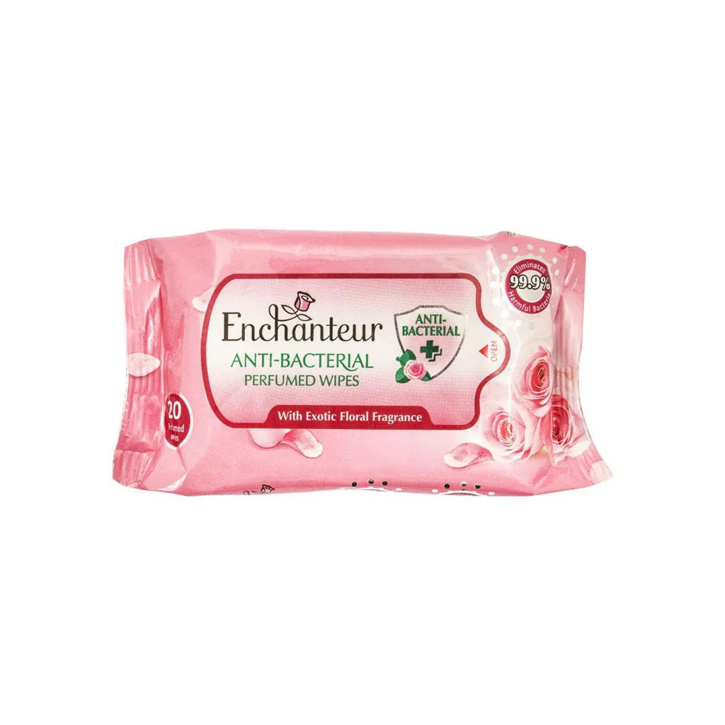 Enchanteur Anti Bacterial Exotic Floral Makeup Removers Wipes, 20 pcs per pack