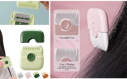 New 2 in 1 Hair Trimmer Hairdressing Comb Portable Baby Hair Cutter Hair Clipper Bangs Trimming Haircut Tools