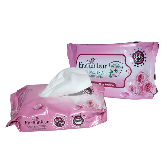 Enchanteur Anti Bacterial Exotic Floral Makeup Removers Wipes, 20 pcs per pack