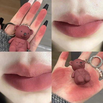 Mocuallure New Bear Keychain Style Trendy LIP GLOSS MATTE MAKE UP YOUR LIPS