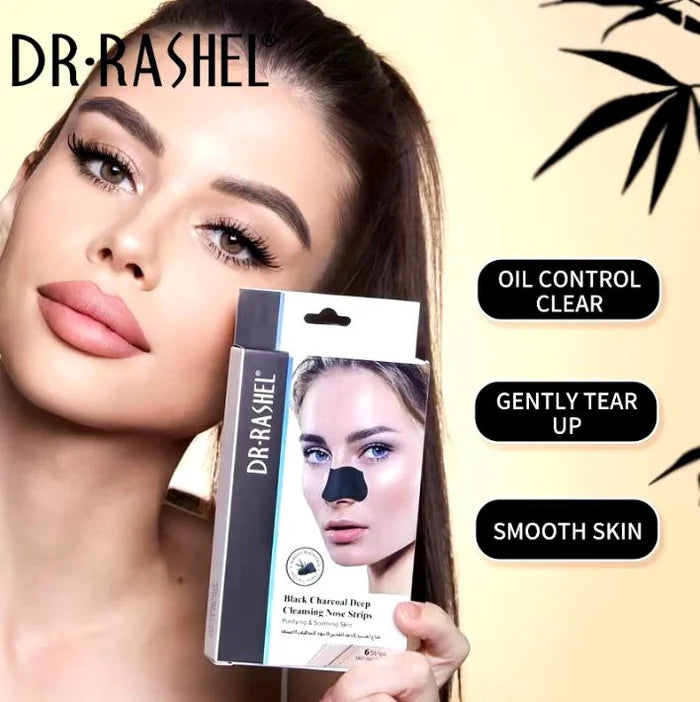 Dr.Rashel 6 Strip Black Charcoal Deep Cleansing Nose Strips