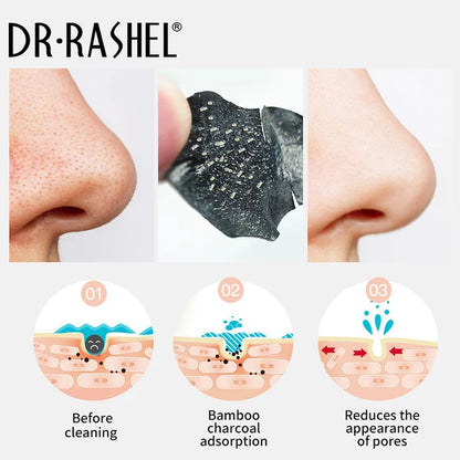 Dr.Rashel 6 Strip Black Charcoal Deep Cleansing Nose Strips