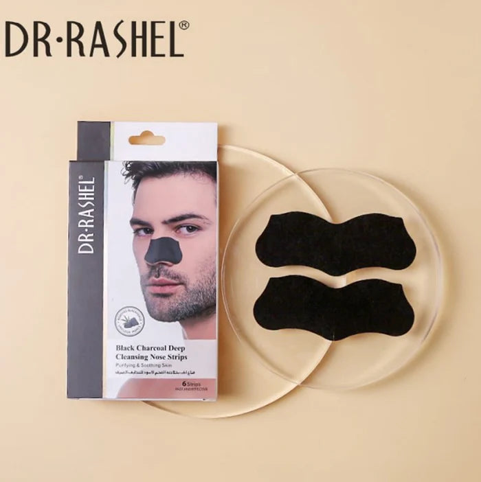 Dr.Rashel 6 Strips Black Charcol Deep Cleansing Nose Strips Nose Mask For Men