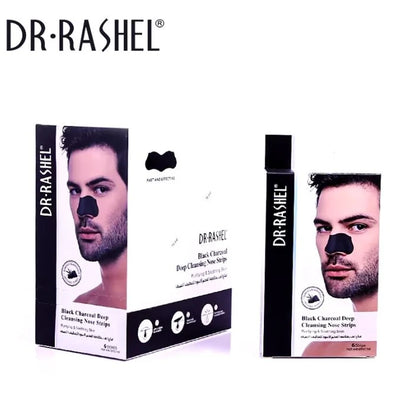 Dr.Rashel 6 Strips Black Charcol Deep Cleansing Nose Strips Nose Mask For Men