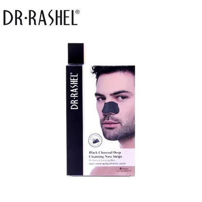 Dr.Rashel 6 Strips Black Charcol Deep Cleansing Nose Strips Nose Mask For Men