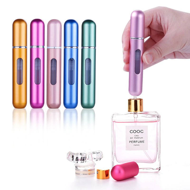 Mini Refillable Perfume Atomizer Bottle for Travel Spray Scent Pump Case 5ml