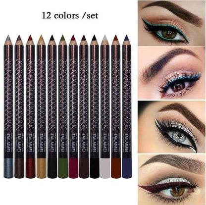 Pack of 12 Cosmetic Perfect Eyeliner Pencils