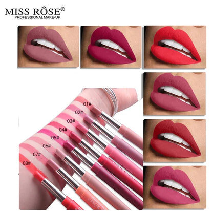 MISS Rose 2 In 1 Lip Liner + Lipstick Pack of 6 Multi