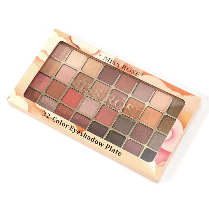Miss Rose 32-Color Eyeshadow Palette – Matte & Shimmer - Image 1