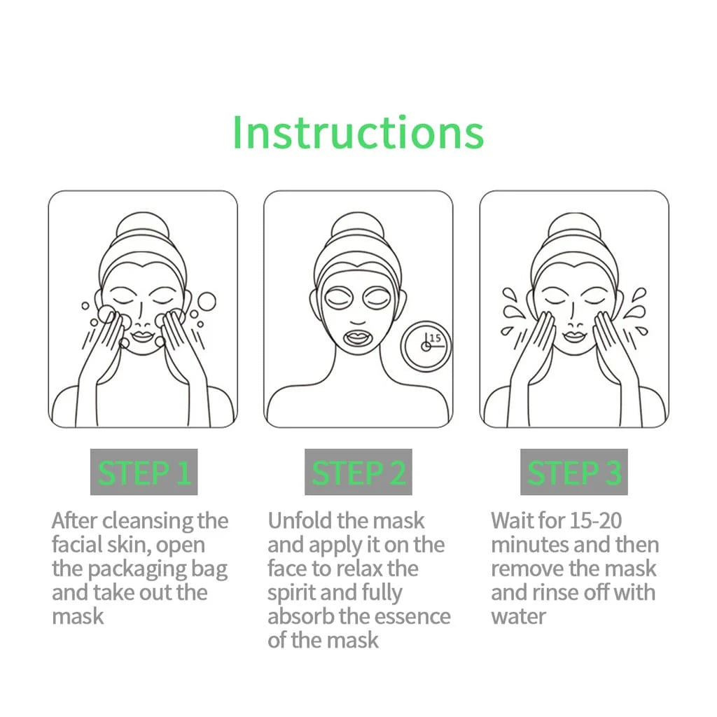 BIOAQUA Pack of 15 Moisturizing Facial Face Sheet Mask & Hydrating, Moisturizing, Skin Care Sheet Mask Lip Mask And Eye Mask