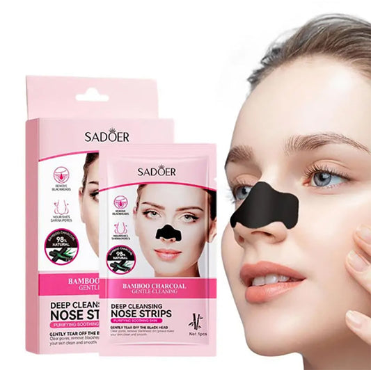 Sadoer Pink Bamboo Charcoal Deep Cleansing Nose Strips 6 Strips in Box