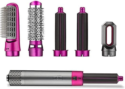 5 In 1 Electric Blow Dryer Comb Hair Curling Wand Detachable Brush Kit Negative Ion Straightener Hair Curler