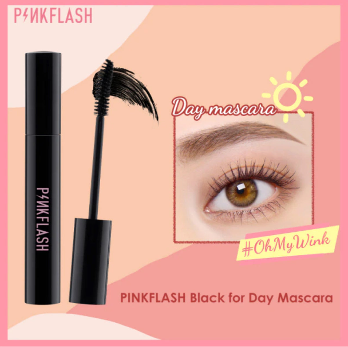Pinkflash Waterproof Natural Stretches Microwave Rich In Fiber Mascara 7Ml E08