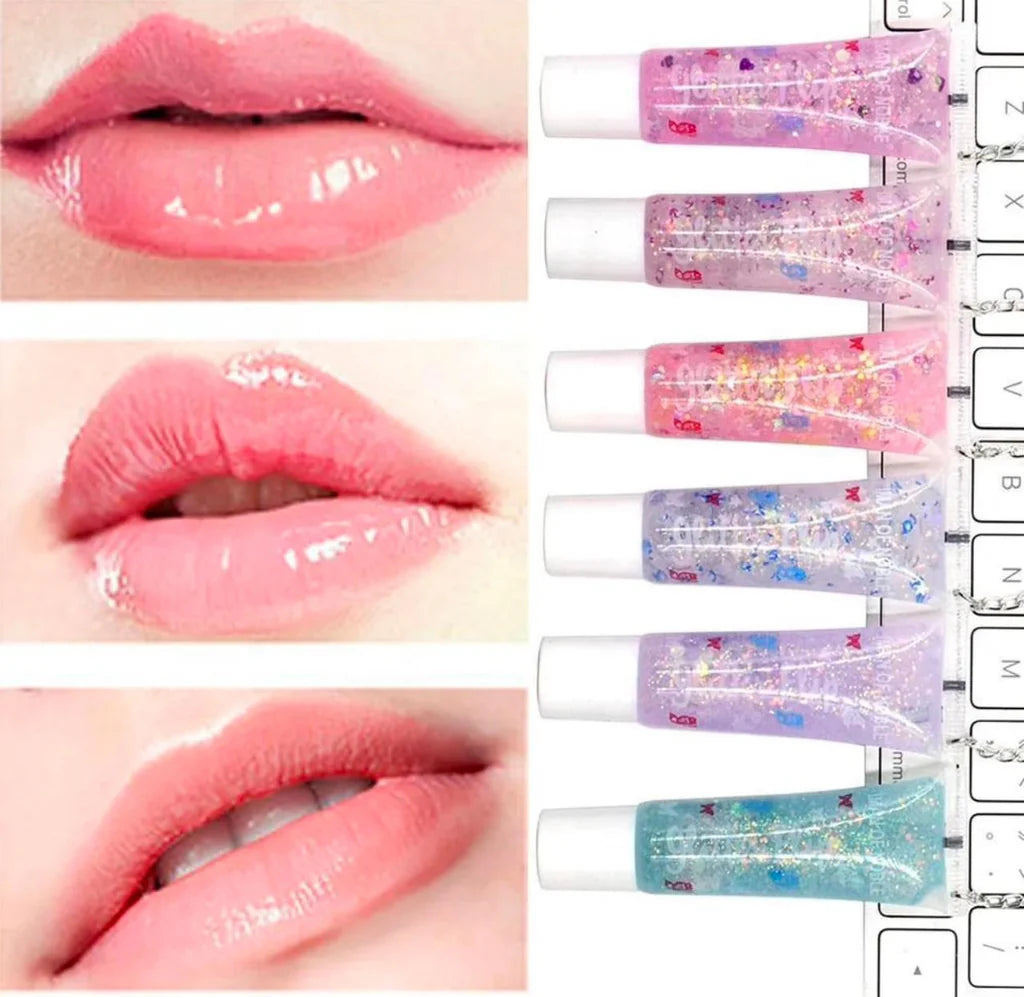 1pc Lip Gloss Set Mini Heart Love Shaped Lip Plumper Oil Moisturizing Women Lip Gloss Balm Makeup Lip Tint Cosmetics random ship