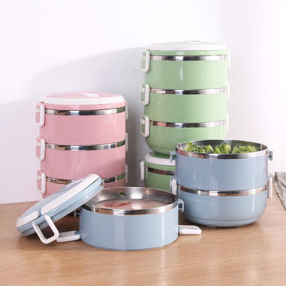 Stainless Steel Thermal Insulation Preservation Hot and Cool Lunch Boxes Microwave Friendly