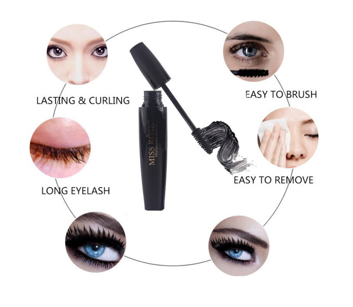 Miss Rose Big Eye Thick Natural Curling Mascara