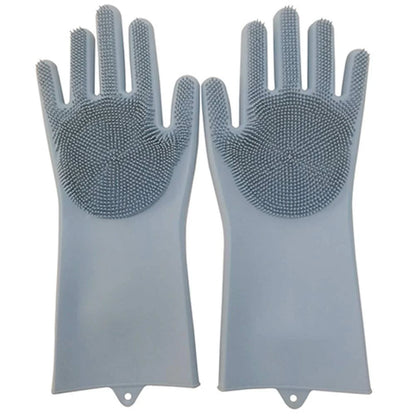 Magic Silicone Washing Scrubbing Gloves