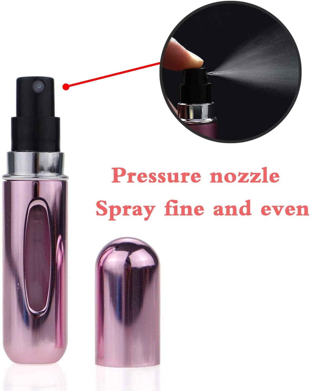 Mini Refillable Perfume Atomizer Bottle for Travel Spray Scent Pump Case 5ml