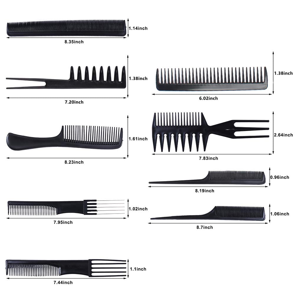 High Quality Pack of 10 Professional Hairdressing Comb