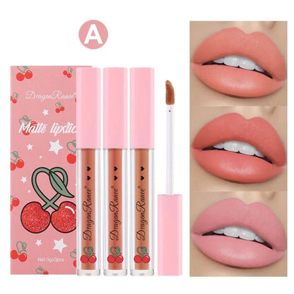 Dragon Ranee 3pcs Matte Lip Gloss Set