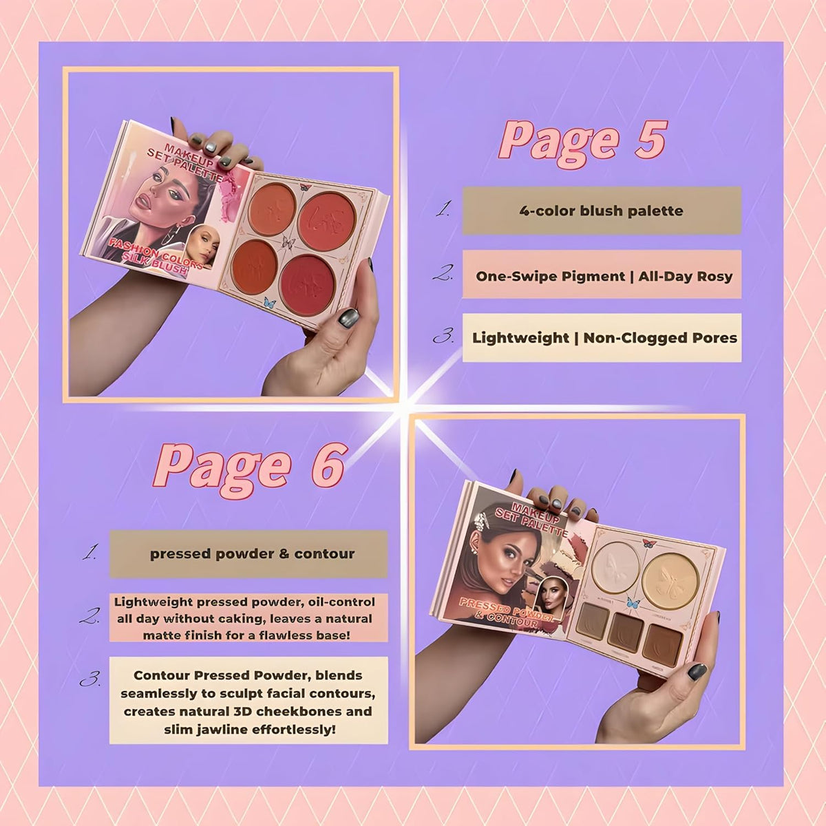 IGOODCO All in One Charming 7 Fold Makeup Book Palette