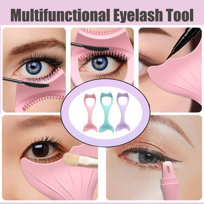 Multifunction Silicone Eyelash Eyeliner Upper Lower Eye Lash Mascara Guard Applicator Tool