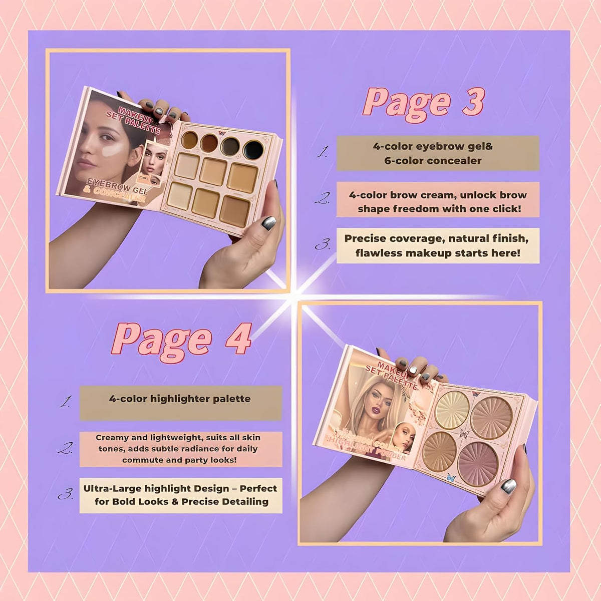 IGOODCO All in One Charming 7 Fold Makeup Book Palette