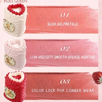 HUES QUEEN Strawberry Cake Lip Balm | Moisturizing Lip Care Balm | Strawberry Lip Balm