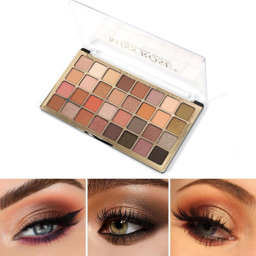 Miss Rose 32-Color Eyeshadow Palette – Matte & Shimmer - Image 2