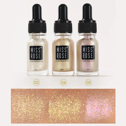 Miss Rose Professional Makeup High Beam Liquid Glitter Highlighter 10ml