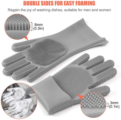 Magic Silicone Washing Scrubbing Gloves