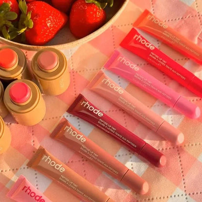 RHODE Punk Dark Brown Lip Gloss Lip Tint Long Lasting Moisturizing Nutritious Liquid Lipstick Clear Mineral Lip Oil Makeup