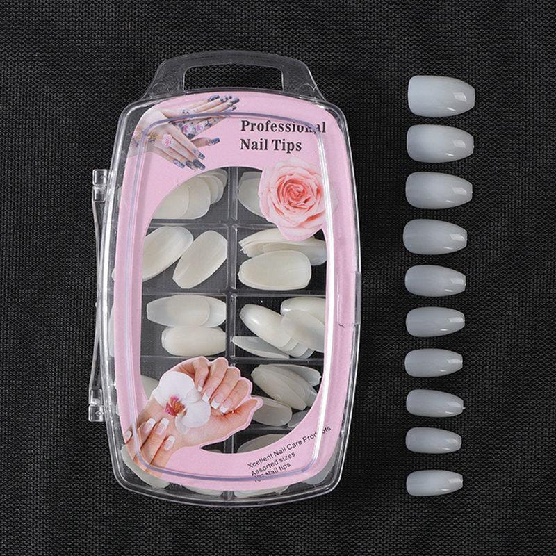 100Pcs Nails With Nail Glue