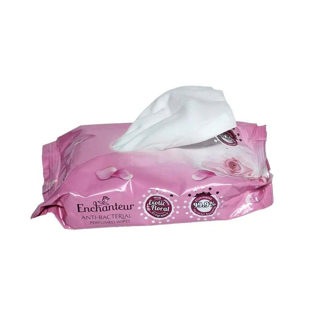 Enchanteur Anti Bacterial Exotic Floral Makeup Removers Wipes, 20 pcs per pack