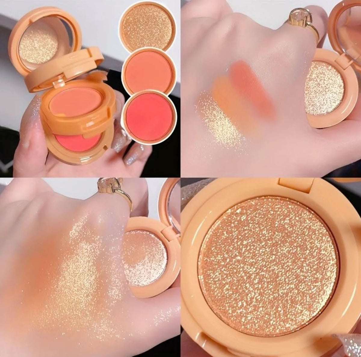 3 In 1 Highlighter & Blusher (Hudamoji) - Image 1