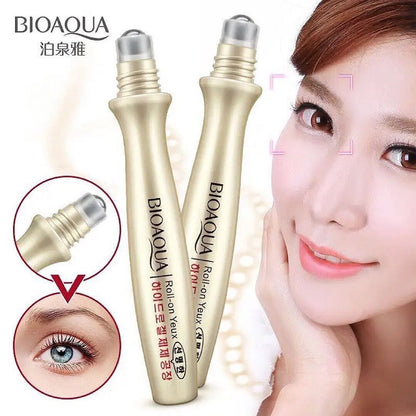 BIOAQUA Eye Roll Ball Eye Esence Roller Anti Wrinkle Remove Dark Circles, 15ml