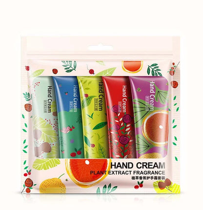 BIOAQUA Set Of 5 - Plant Extract Scent Moisturizing Nourishing Hand Creams
