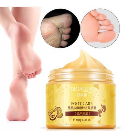 Bioaqua Shea Butter Foot Massage Scrub Exfoliating Cream 180g