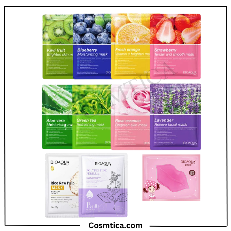 Bioaqua Ultimate Hydration Face Mask Sheets - Pack of 10 for Glowing Skin