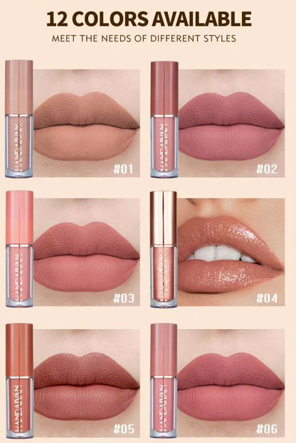 HANDAIYAN 12 Colors Matte Liquid Lipstick Lip Gloss Set 2.5ml*12pcs