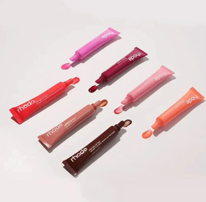 RHODE Punk Dark Brown Lip Gloss Lip Tint Long Lasting Moisturizing Nutritious Liquid Lipstick Clear Mineral Lip Oil Makeup