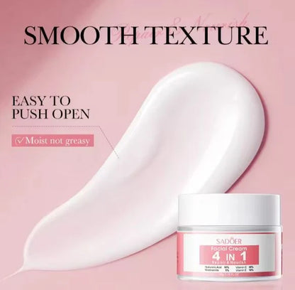Sadoer Hyaluronic Acid Nicotinamide 4 In 1 Whitening Nourishing Firming Anti Wrinkle Skin Vitamin C, E Face Cream